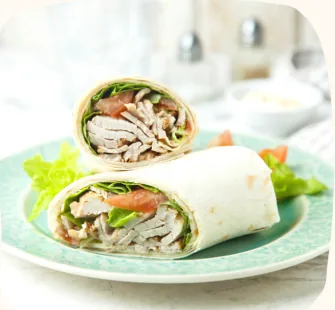 Chicken Wrap & French Fries
