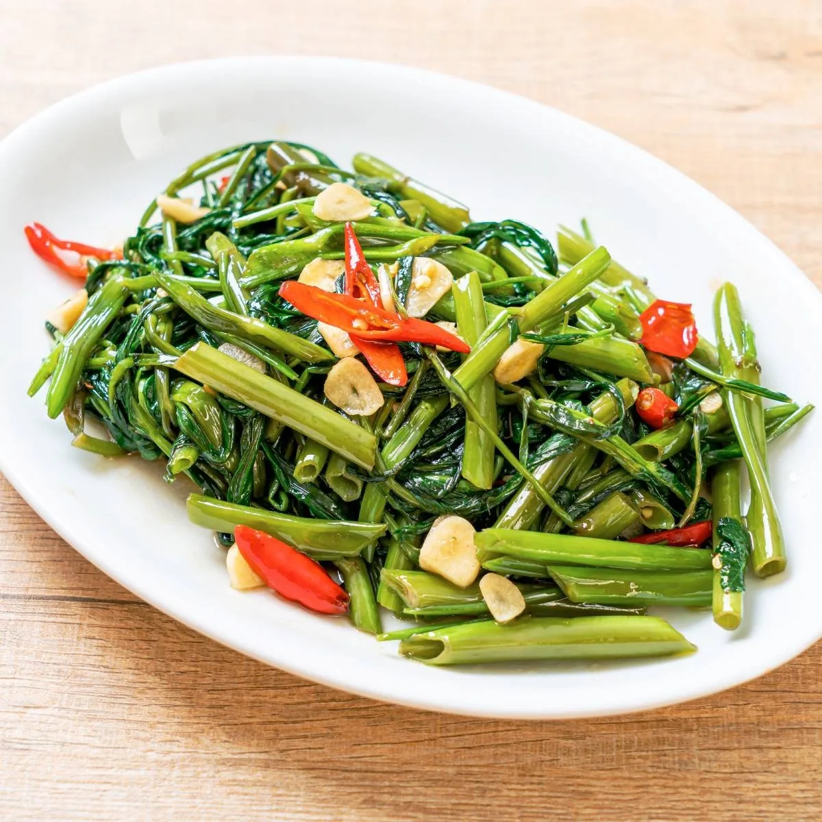Stir-fry water spinach