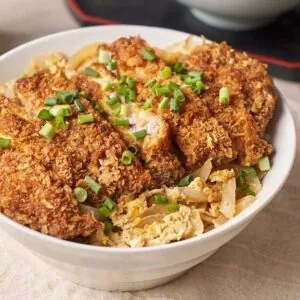 Japanese Chicken Cutlet and Egg Rice Bowl