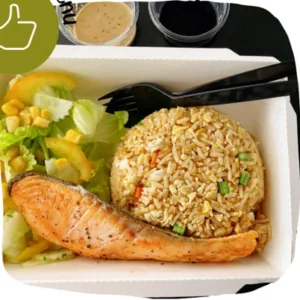 Salmon with Fried Rice